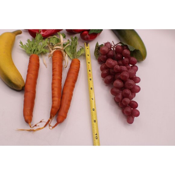 Artificial Fruit and Vegetables Carrots Grapes Banana Pepper Cucumber Decor Vtg - Picture 8 of 8
